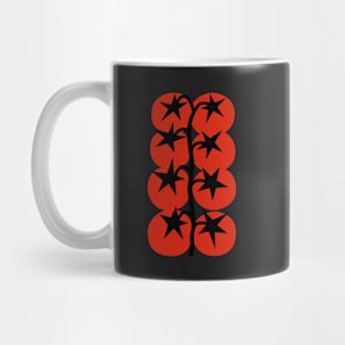 Star Tomatoes in Red and Black by Suzie London Mug